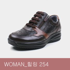 [Dr.K] Women's Comfort Sneakers Healing254 Dark Brown-Slip-on with Arch Support, Walking Shoes for Foot and Heel Pain Relief-Made in Korea